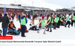 Erciyes Kayak Merkezinde Romantik Yarışma: Eşler Birbirini Çekti!