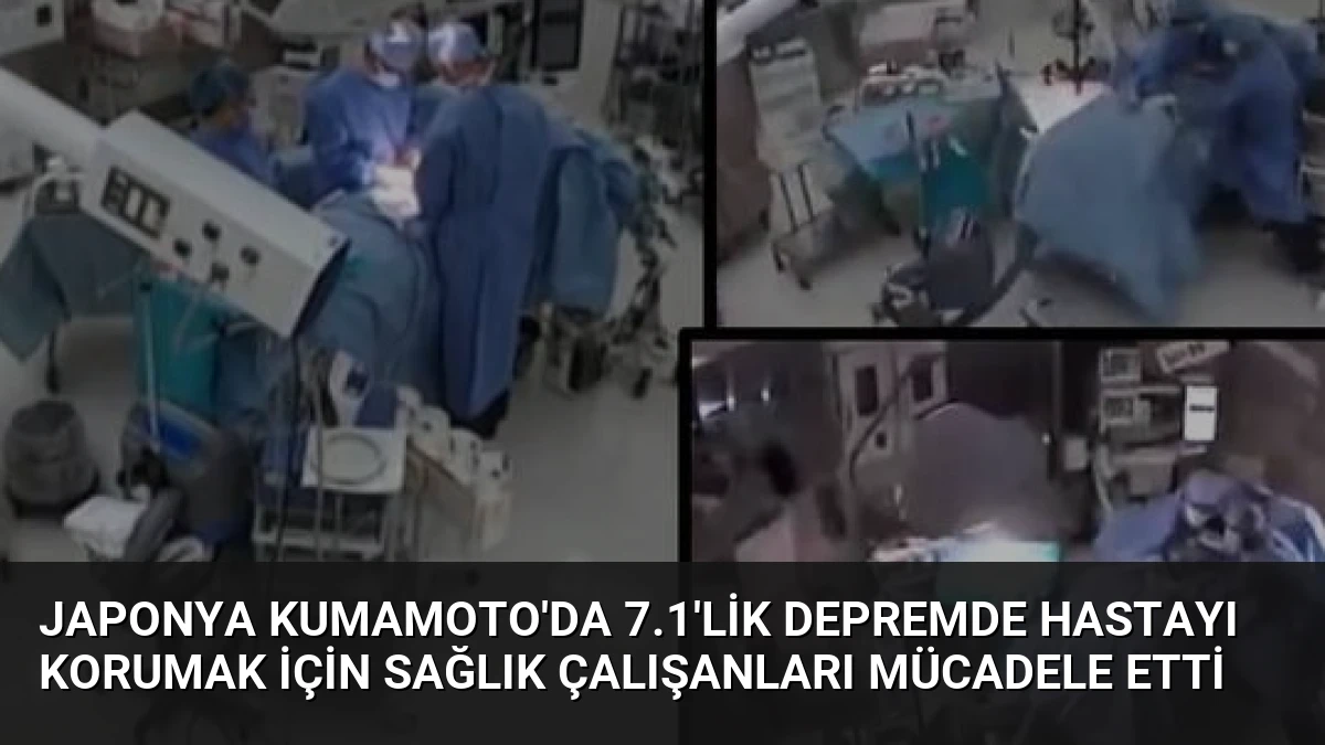 Japonya Kumamoto’da 7.1’lik Depremde Hastayı Korumak İçin Sağlık Çalışanları Mücadele Etti