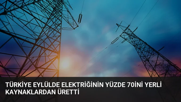 Türkiye Eylülde Elektriğinin Yüzde 70ini Yerli Kaynaklardan Üretti