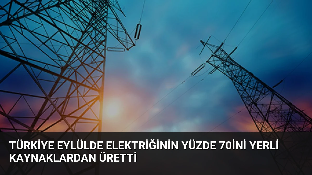 Türkiye Eylülde Elektriğinin Yüzde 70ini Yerli Kaynaklardan Üretti